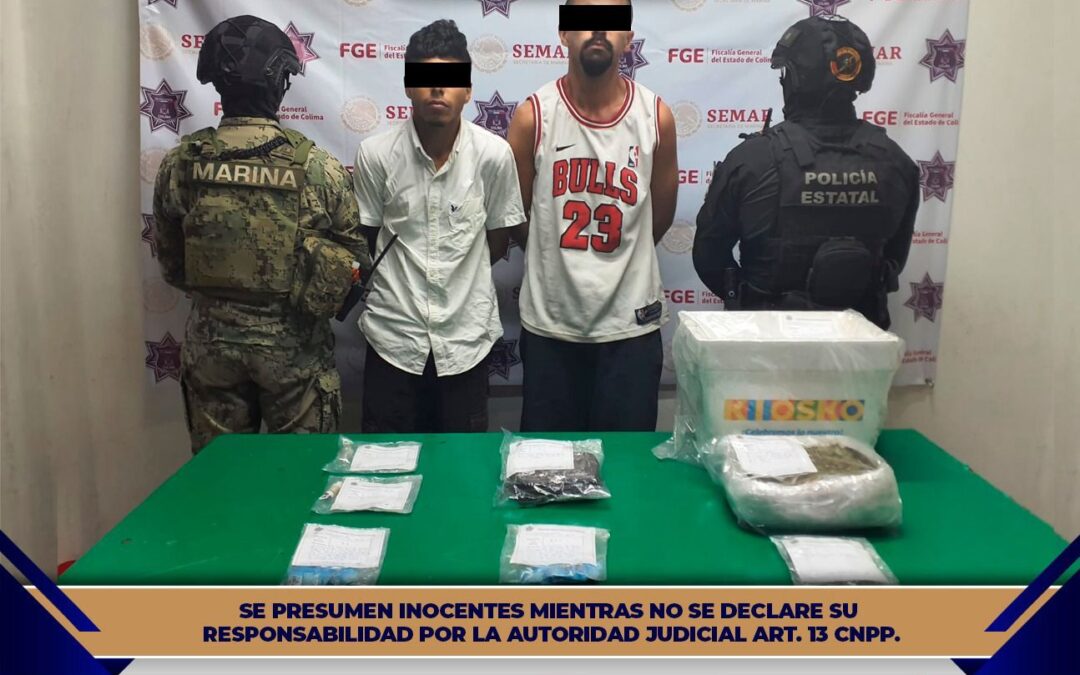 SSP Y SEMAR REALIZAN OTRA DETENCIÓN MÁS; APREHENDEN A DOS INDIVIDUOS POR DELITOS CONTRA LA SALUD