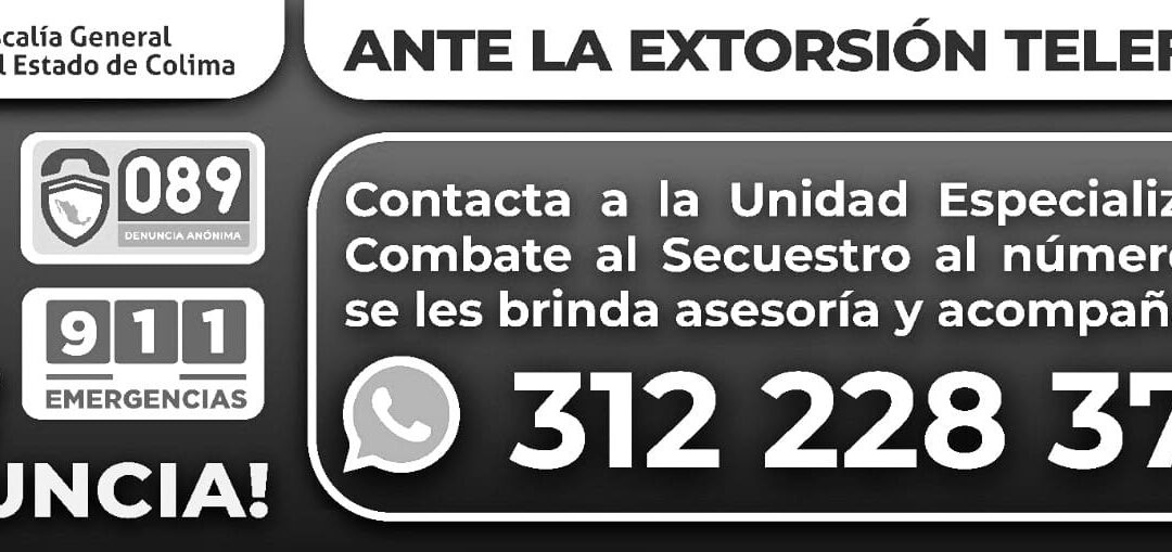 FGE REFUERZA LLAMADO A PREVENIR Y DENUNCIAR LA EXTORSIÓN TELEFÓNICA