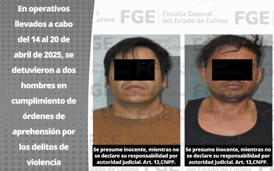 EJECUTA FGE DOS ÓRDENES DE DE APREHENSIÓN, UNA EN COLABORACIÓN CON OTRA ENTIDAD