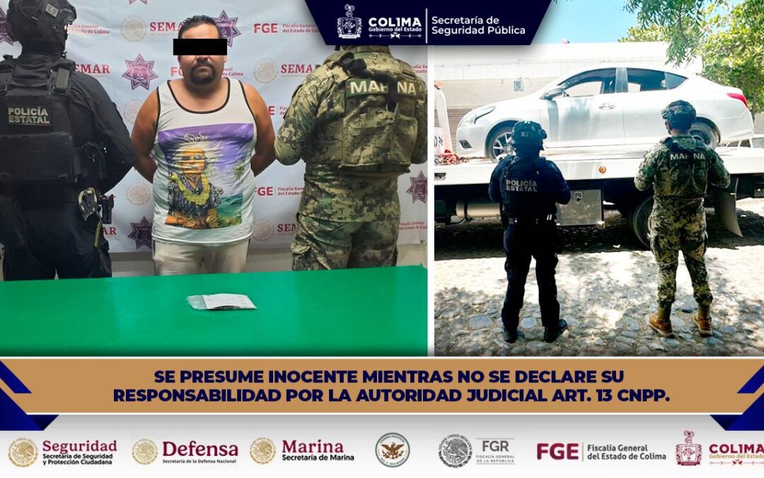 POLICÍA ESTATAL Y MARINA CAPTURAN A SUJETO SEÑALADO DE GENERAR VIOLENCIA Y DE NARCOMENUDEO