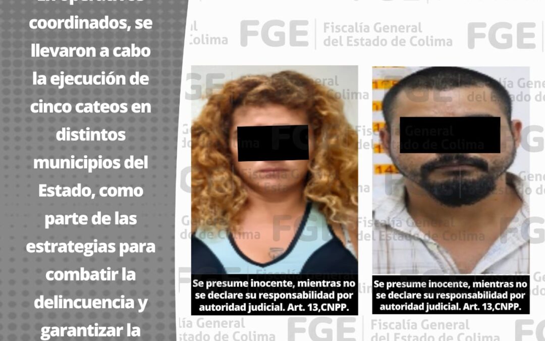 DETIENEN A DOS PERSONAS EN CATEO Y DECOMISAN NARCÓTICOS