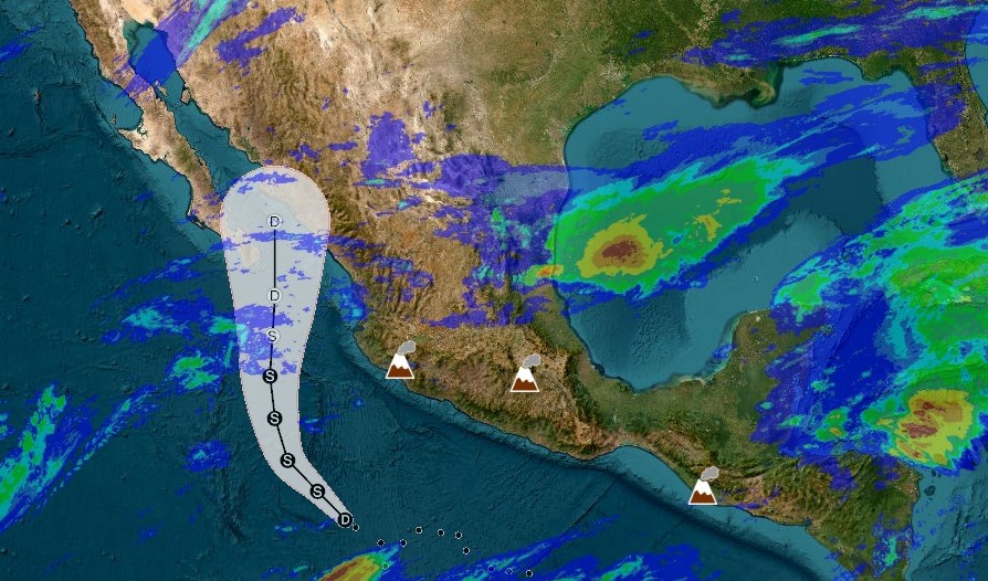 REPORTAN, TORMENTA TROPICAL ‘ALVIN’ ESTÁ A 535 KM DE MANZANILLO Y AVANZA LENTO AL NOROESTE