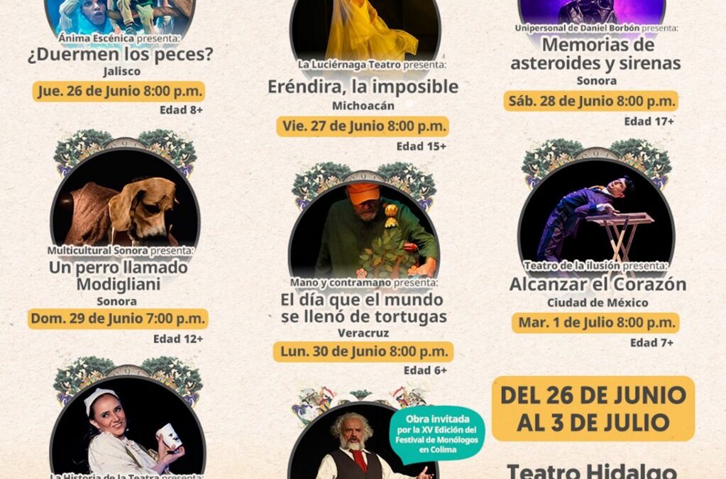 CULTURA COLIMA PRESENTA EL PROGRAMA OFICIAL DEL 20° FESTIVAL DE MONÓLOGOS