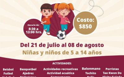 DIF ESTATAL COLIMA LLAMA A PARTICIPAR EN EL CURSO ‘MI VERANO EN LA UDIF 2025’