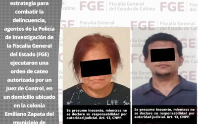 EN CATEO, ASEGURAN DROGA Y DETIENEN A DOS PERSONAS