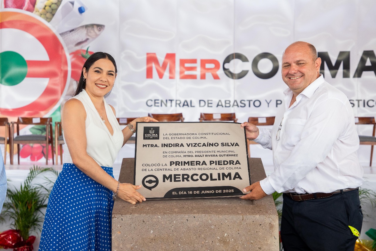 COLOCÓ INDIRA VIZCAÍNO PRIMERA PIEDRA DE PROYECTO MERCOLIMA CENTRAL DE ...