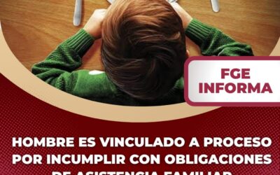 HOMBRE ES VINCULADO A PROCESO POR INCUMPLIR CON OBLIGACIONES DE ASISTENCIA FAMILIAR
