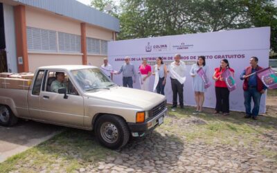 DA BANDERAZO INDIRA VIZCAÍNO A ARRANQUE DE DISTRIBUCIÓN DE LIBROS DE TEXTO EN COLIMA
