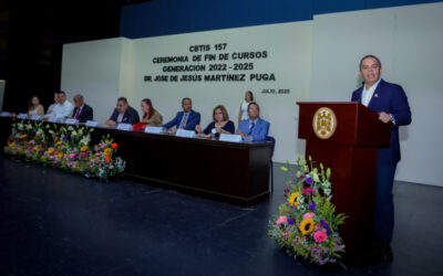 ASISTE RECTOR A HOMENAJE ACADÉMICO PÓSTUMO QUE EL CBTIS 157 RINDE AL UNIVERSITARIO JESÚS MARTÍNEZ