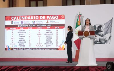 DEL 1 AL 24 DE JULIO, PAGO DE PENSIONES Y PROGRAMAS PARA EL BIENESTAR DEL BIMESTRE JULIO- AGOSTO: ARIADNA MONTIEL REYES