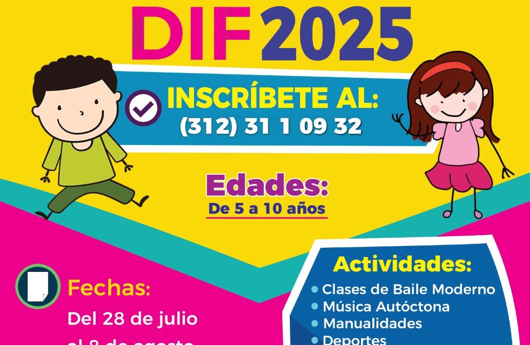 ANUNCIA TEY CURSOS DE VERANO CON EL DIF MUNICIPAL