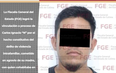 HOMBRE VA A PRISIÓN PREVENTIVA POR VIOLENCIA INTRAFAMILIAR EN AGRAVIO DE SU MADRE, EN MANZANILLO