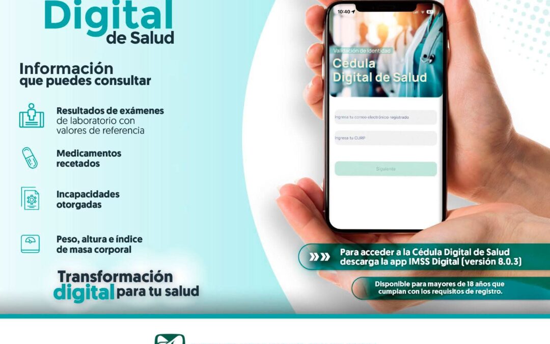 INVITA IMSS COLIMA A CONSULTAR LA CÉDULA DIGITAL DE SALUD A TRAVÉS DE LA APP IMSS DIGITAL