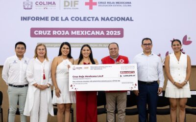 GOBERNADORA INDIRA VIZCAÍNO ENTREGÓ MÁS DE 2 MDP DE LA COLECTA ANUAL DE LA CRUZ ROJA