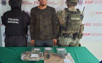 SSP DETIENE EN TECOMÁN A UN INDIVIDUO POR SU PRESUNTA PARTICIPACIÓN EN DIVERSOS DELITOS