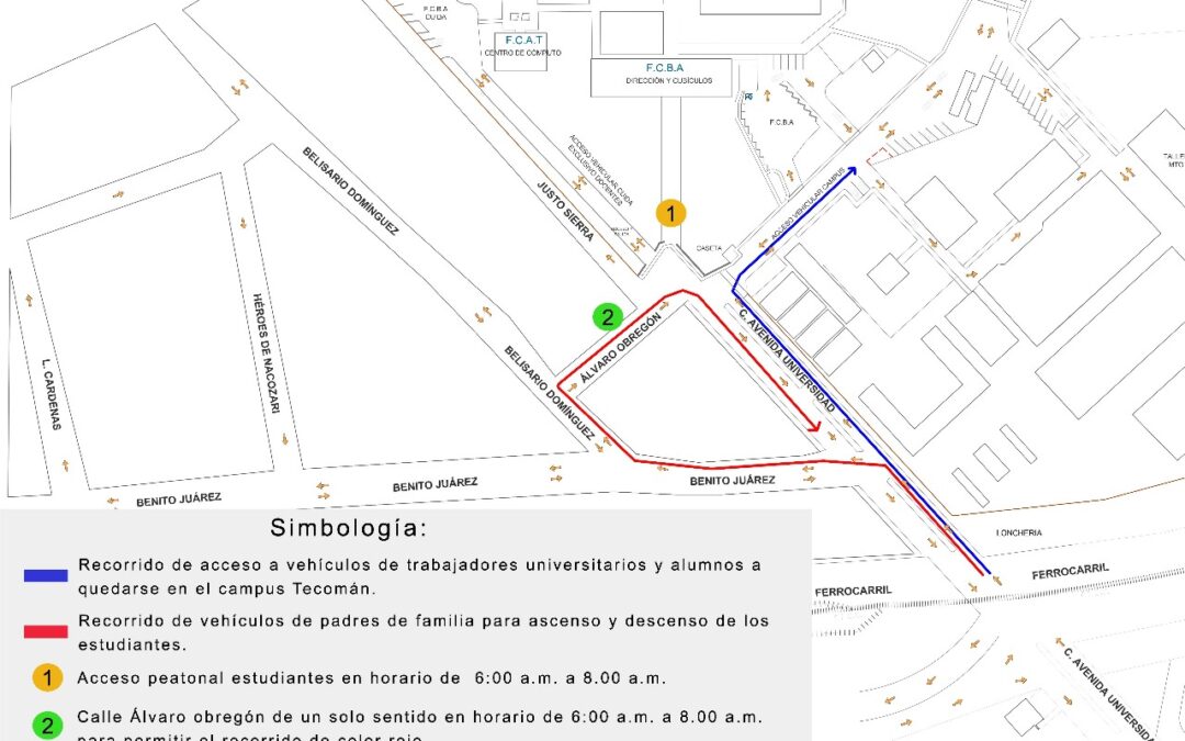 AJUSTAN SEÑALIZACIÓN PARA GARANTIZAR  ACCESO SEGURO AL CAMPUS TECOMÁN
