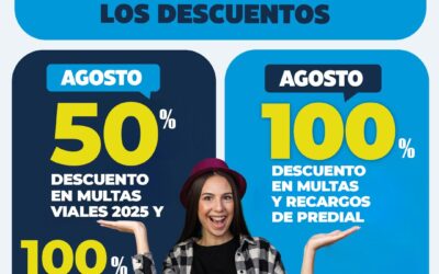INVITA AYUNTAMIENTO DE COLIMA A APROVECHAR DESCUENTOS DEL 100% EN RECARGOS DE PREDIAL E INFRACCIONES VIALES