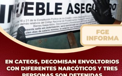 EN CATEOS DECOMISAN ENVOLTORIOS CON DIFERENTES NARCÓTICOS Y TRES PERSONAS SON DETENIDAS