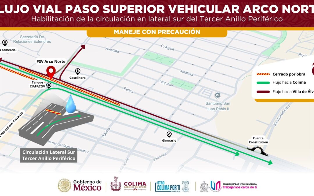 HA SIDO HABILITADA LA CIRCULACIÓN EN LA LATERAL SUR DEL TERCER ANILLO PERIFÉRICO: SEIDUM