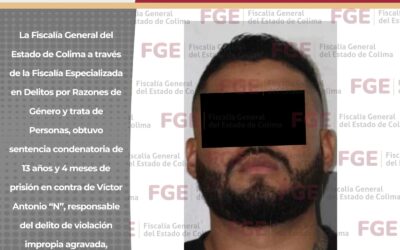 DICTAN MÁS DE 13 AÑOS DE PRISIÓN A RESPONSABLE DE VIOLACIÓN IMPROPIA AGRAVADA EN AGRAVIO DE UN MENOR