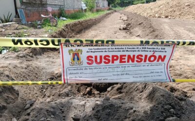 AYUNTAMIENTO DE COLIMA SUSPENDE OBRA IRREGULAR QUE DAÑABA ARBOLADO EN BOSQUES DEL SUR