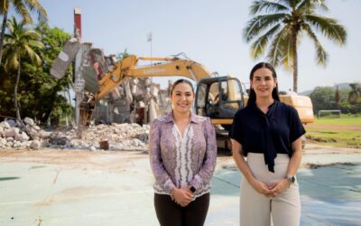 INDIRA VIZCAÍNO SUPERVISÓ REHABILITACIÓN DE LA UNIDAD DEPORTIVA ‘5 DE MAYO’ EN MANZANILLO