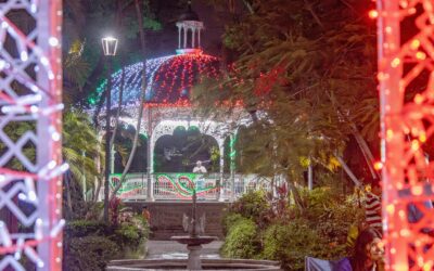 SE ILUMINA LA CAPITAL DEL ESTADO CON FIGURAS ALUSIVAS AL MES PATRIO