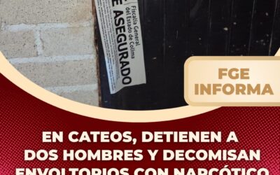 EN CATEOS, DETIENEN A DOS HOMBRES Y DECOMISAN ENVOLTORIOS CON NARCÓTICO