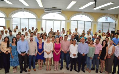 ALCALDE RIULT RIVERA Y ALCALDESA ESTHER GUTIÉRREZ FIRMA DE CONVENIO DE COLABORACIÓN ENTRE COLIMA Y VILLA DE ÁLVAREZ