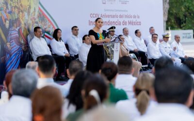 RESALTA INDIRA VIZCAÍNO QUE LA INDEPENDENCIA SE CONSQUISTA TODOS LOS DÍAS, CON UNIDAD, JUSTICIA Y BIENESTAR PARA LAS MAYORÍAS