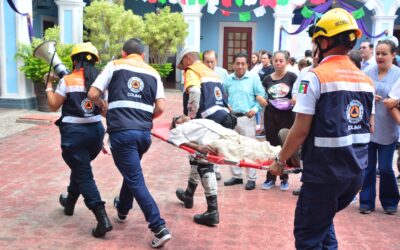 LAS Y LOS TRABAJADORES Y FUNCIONARIOS DEL AYUNTAMIENTO DE COLIMA, SE SUMAN AL SEGUNDO SIMULACRO NACIONAL