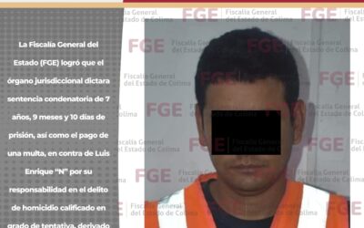 SENTENCIAN A HOMBRE POR HOMICIDIO CALIFICADO EN GRADO DE TENTATIVA EN COQUIMATLÁN