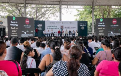 INDIRA VIZCAÍNO ENCABEZA ASAMBLEAS INFORMATIVAS DE LA BECA BENITO JUÁREZ