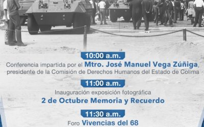 RECORDARÁ MUNICIPIO CAPITALINO CON DISTINTOS EVENTOS LOS ACOTECIMIENTOS DEL 2 DE OCTUBRE DE 1968