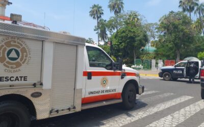 ATIENDE PROTECCIÓN CIVIL ESTATAL A BOLERO ATACADO POR ENJAMBRE DE ABEJAS EN EL JARDÍN LIBERTAD