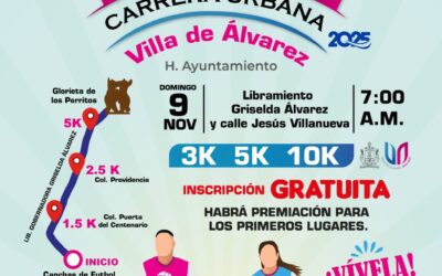 ANUNCIA TEY LA CARRERA URBANA VILLA DE ÁLVAREZ 2025 PARA EL 9 DE NOVIEMBRE