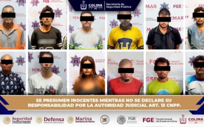 SSP COLIMA DETIENE A 12 PERSONAS DURANTE OPERATIVO INTERINSTITUCIONAL