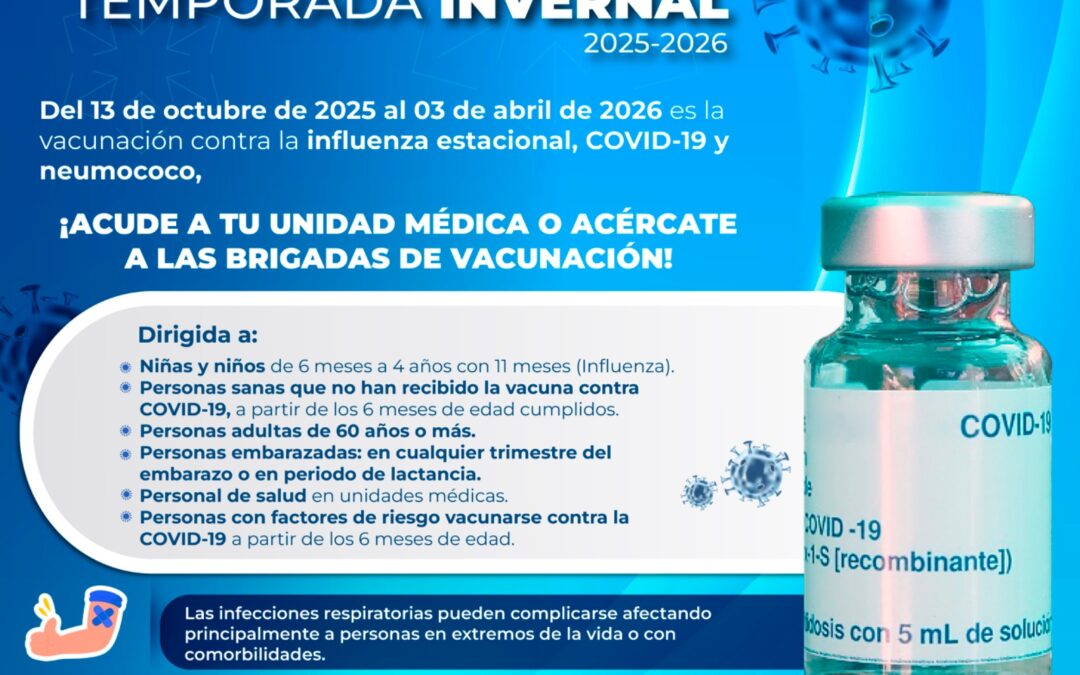INVITA IMSS COLIMA A POBLACIÓN A VACUNARSE DURANTE TEMPORADA INVERNAL 2025-2026