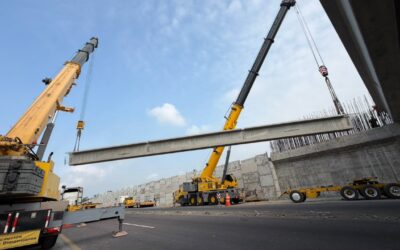 HOY MARTES SE MONTAN TRABES EN EL KILÓMETRO 77+200 DEL PUENTE ARMERÍA II