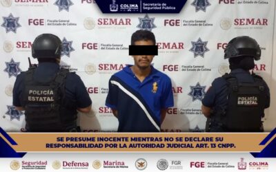 DETIENE POLICÍA ESTATAL DE COLIMA A SUJETO POR VIOLENCIA FAMILIAR