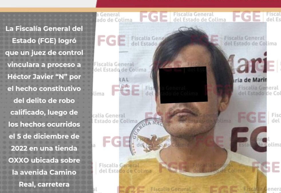 VINCULADO A PROCESO POR ROBO CALIFICADO COMETIDO EN UNA TIENDA DE CONVENIENCIA