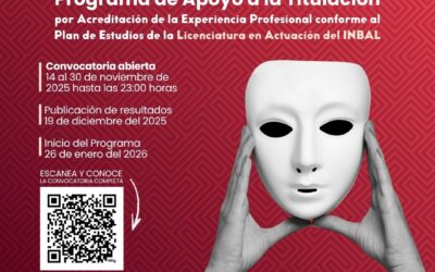 INBAL Y CULTURA COLIMA ABREN CONVOCATORIA PARA TITULACIÓN POR TRAYECTORIA PROFESIONAL PARA PROFESIONALES DEL TEATRO