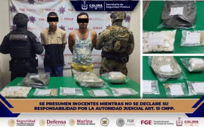 SSP: POLICÍA ESTATAL DE COLIMA DETIENE A DOS SUJETOS RELACIONADOS CON CARTEL DELICTIVO
