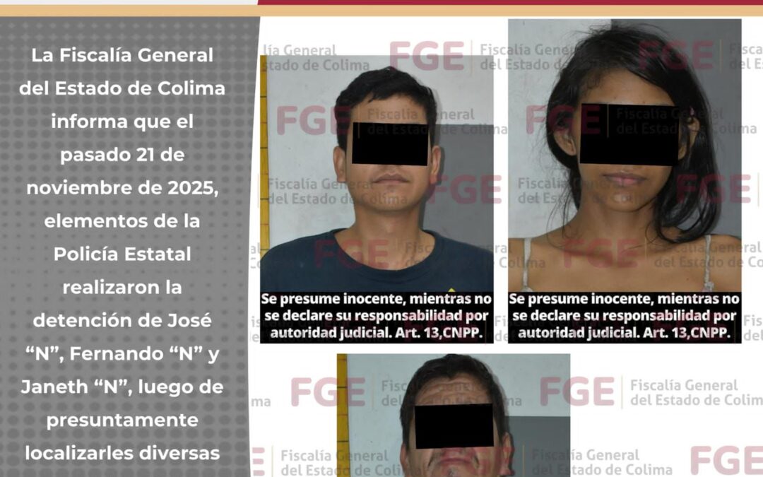 TRES PERSONAS VAN A PRISIÓN PREVENTIVA POR DELITOS DE CONTRA LA SALUD