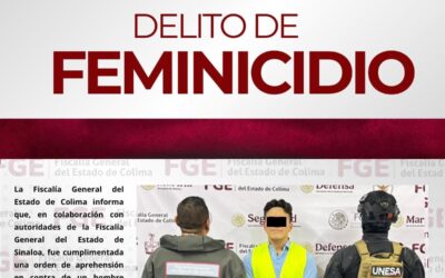 FGE CUMPLIMENTA ORDEN DE APREHENSIÓN CONTRA UN HOMBRE POR EL DELITO DE FEMINICIDIO