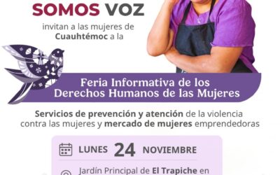 ICM REALIZARÁ FERIA DE LOS DERECHOS HUMANOS DE LAS MUJERES, ESTE LUNES EN EL TRAPICHE