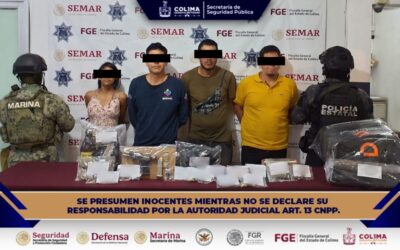 DETIENEN POLICÍA ESTATAL Y ELEMENTOS FEDERALES A 4 PERSONAS EN POSESIÓN DE DROGA Y ARMAS
