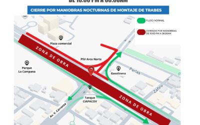 CIERRAN CARRILES DEL TERCER ANILLO DURANTE LA NOCHE, TOMEN PRECAUCIONES DESDE ESTE MIÉRCOLES