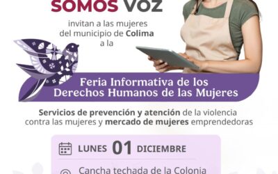 OFRECERÁ ICM FERIA DE LOS DERECHOS HUMANOS DE LAS MUJERES EN LA COLONIA GUSTAVO VÁZQUEZ