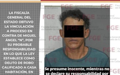 HOMBRE ES VINCULANDO A PROCESO POR ROBO CALIFICADO A CASA HABITACIÓN